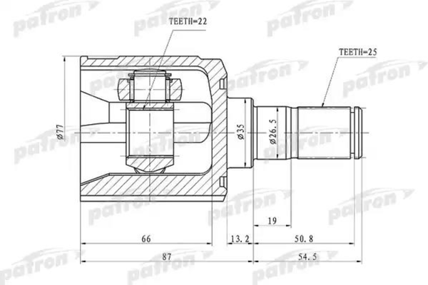 Изображение товара ШРУС Patron PCV1010