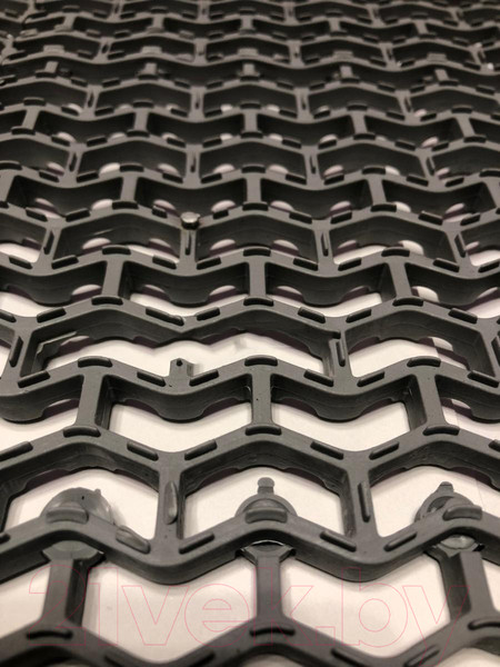 Изображение товара Коврик грязезащитный Ковропласт Волна (80x120, черный)