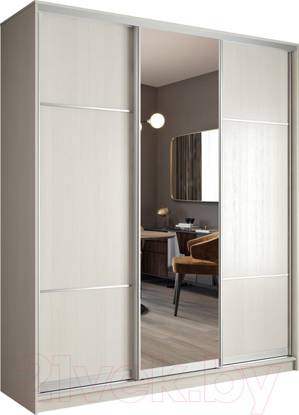 Изображение товара Шкаф-купе Евва 176 ВS.02 / АЭП ШК.3 03 (бодега/хром)