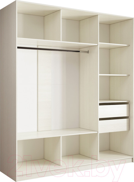 Изображение товара Шкаф-купе Евва 176 ВS.02 / АЭП ШК.3 03 (бодега/хром)