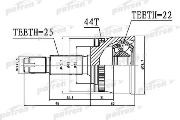 Изображение товара ШРУС Patron PCV1111