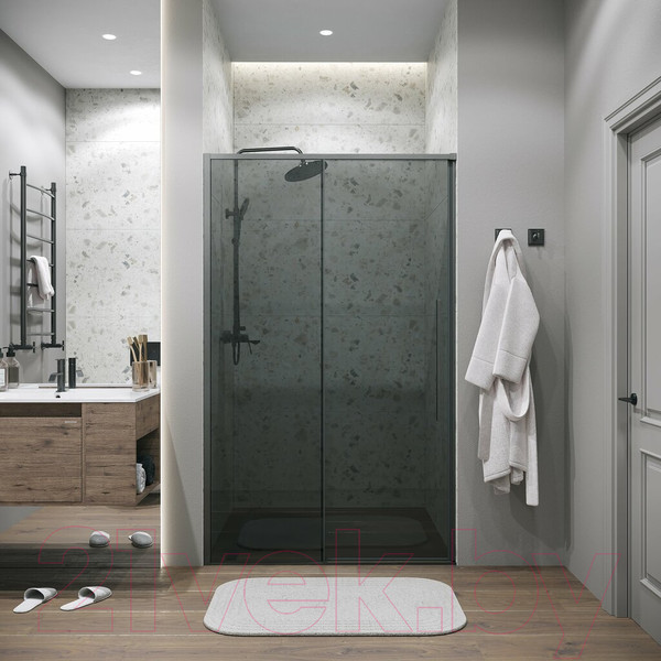 Изображение товара Душевая дверь Grossman Galaxy 100.K33.01.140.42.10 140x195 (графит сатин/стекло тонированное)