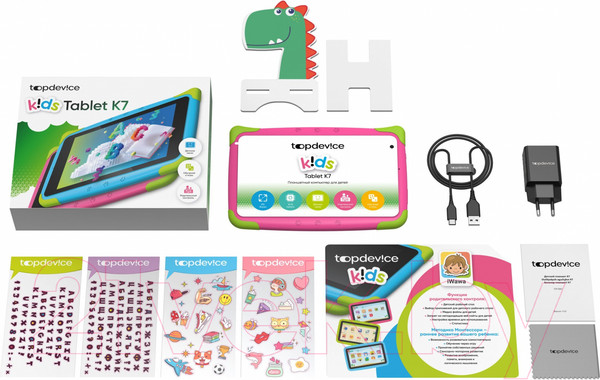 Изображение товара Планшет Topdevice K7 Kids 2GB/32GB WiFi / TDT3887_WI_D_PK (розовый)