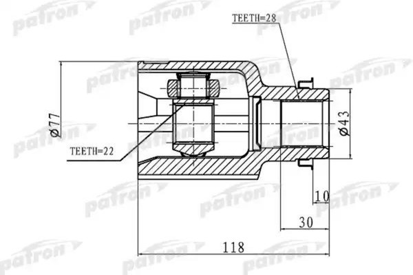 Изображение товара ШРУС Patron PCV1046