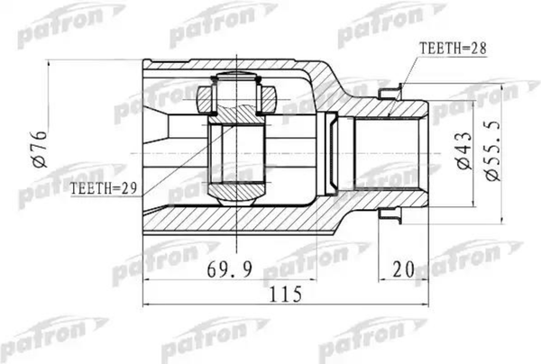 Изображение товара ШРУС Patron PCV1011