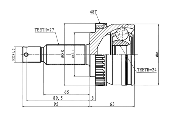 Изображение товара ШРУС Patron PCV3036