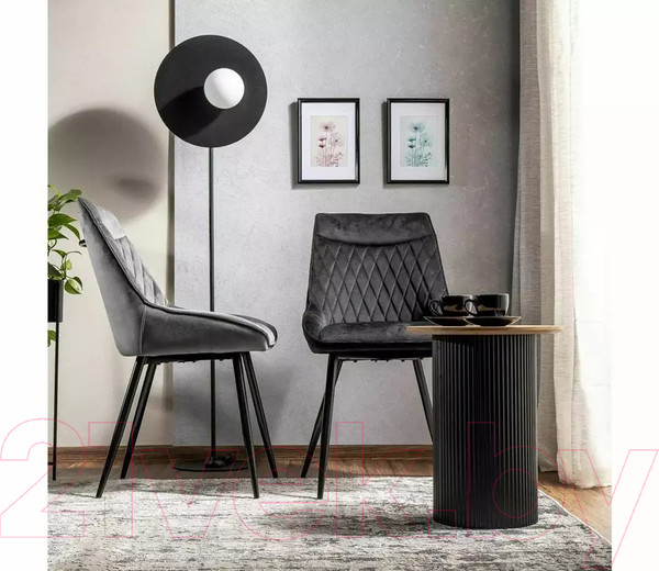 Изображение товара Стул Signal Agat (Velvet Bluvel 14 темно-серый/черный)