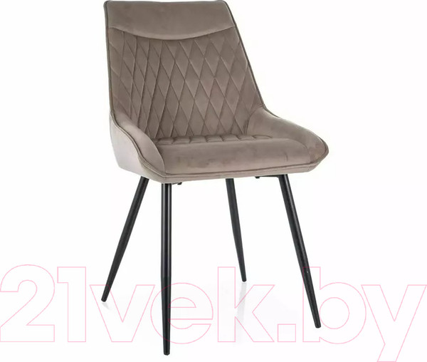 Изображение товара Стул Signal Agat (Velvet Bluvel 40 темно-бежевый/черный)