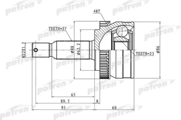 Изображение товара ШРУС Patron PCV1352