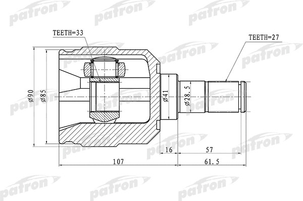 Изображение товара ШРУС Patron PCV1355