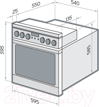 Изображение товара Электрический духовой шкаф Hansa BOEW64090015