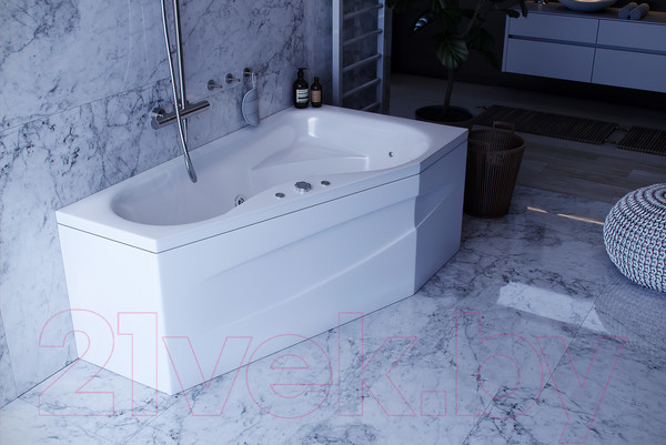 Изображение товара Ванна акриловая Aquatek Медея 170x95 R (с экраном и каркасом)