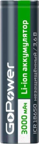 Изображение товара Аккумулятор GoPower 18650 Li-ion 3.7В 3000мАч / 00-00022994
