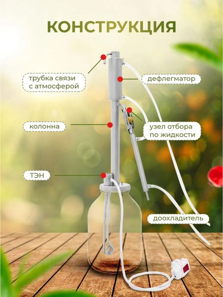 Изображение товара Дистиллятор бытовой Helicon Пионер на банку