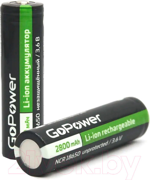 Изображение товара Аккумулятор GoPower 18650 Li-ion 3.6В 2800мАч / 00-00017018