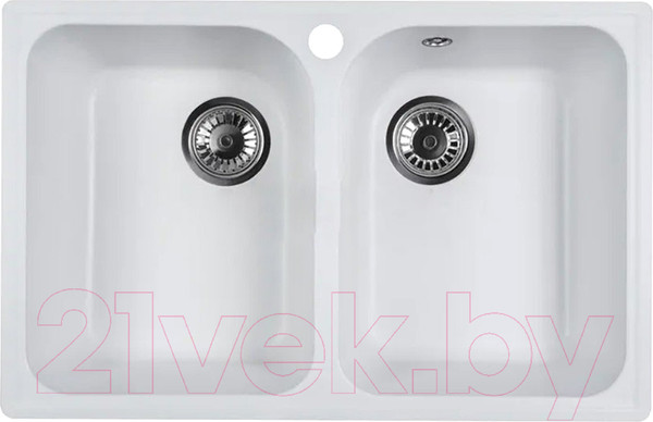 Изображение товара Мойка кухонная Marblan Duas (иней, с сифоном)