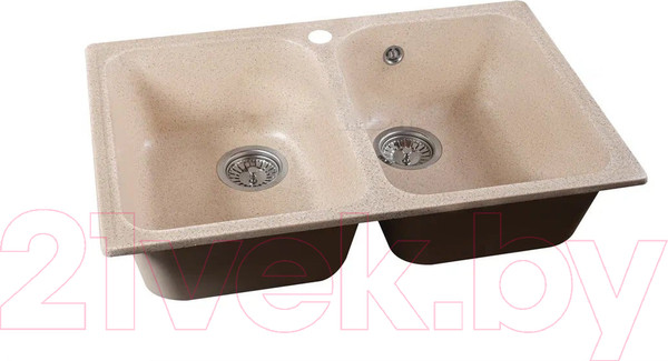 Изображение товара Мойка кухонная Marblan Duas (гранит, с сифоном)