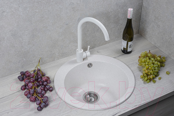 Изображение товара Мойка кухонная Marblan Orbi (бежевый, с сифоном)