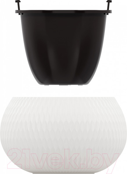 Изображение товара Кашпо Альтернатива Жемчужина / М8728 (7л, белый)