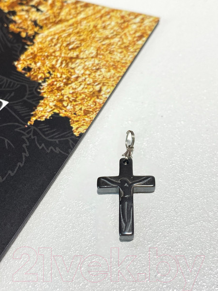 Изображение товара Подвеска Wolves Крестик Гематит №2 41028