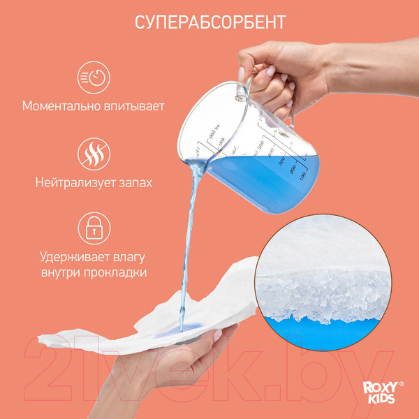 Изображение товара Прокладки послеродовые Roxy-Kids Extra Plus с бортиками и крылышками / RMP-41-EP (10шт)