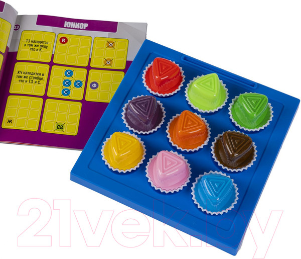 Изображение товара Игра-головоломка Bondibon БондиЛогика IQ-Ассорти Треугольные конфеты / ВВ6334-Б