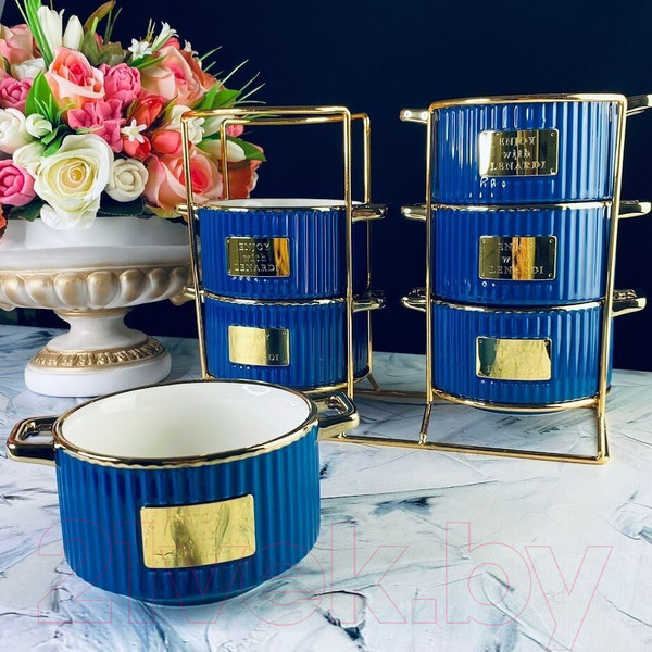 Изображение товара Набор чаш бульонных Lenardi Multicolor 106-337 (6шт)