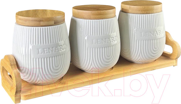 Изображение товара Набор емкостей для хранения Lenardi Bamboo 140-073 (3шт)