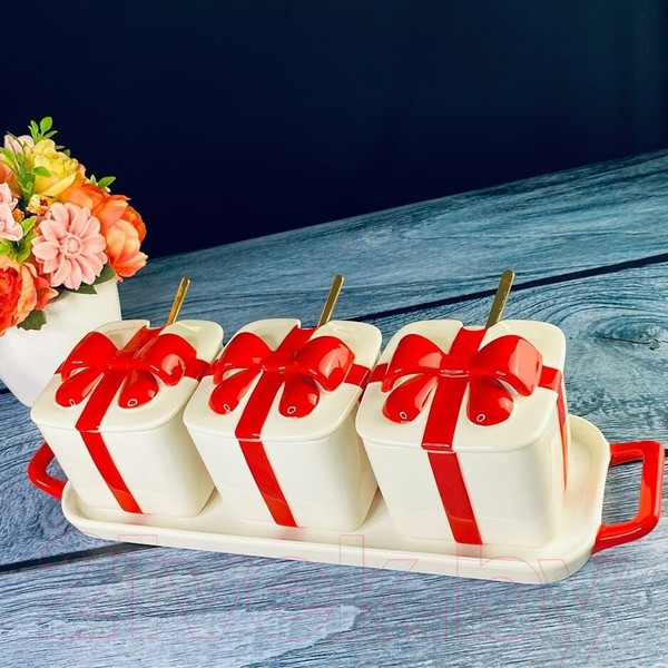 Изображение товара Набор емкостей для хранения Lenardi Multicolor 106-342 (3шт, с ложками)