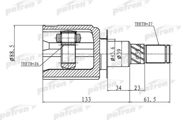 Изображение товара ШРУС Patron PCV1410
