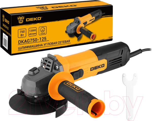 Изображение товара Угловая шлифовальная машина Deko DKAG750-125 / 080-1007