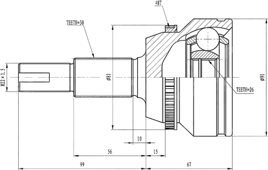 Изображение товара ШРУС Patron PCV1433