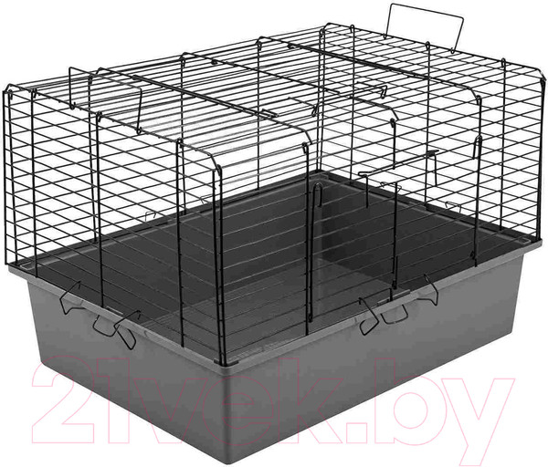 Изображение товара Клетка для грызунов Homepet №2 87984 (58x40x32.5см, серый/черный)