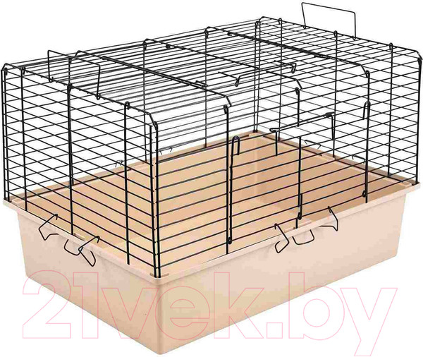 Изображение товара Клетка для грызунов Homepet №2 87985 (58x40x32.5см, бежевый/черный)