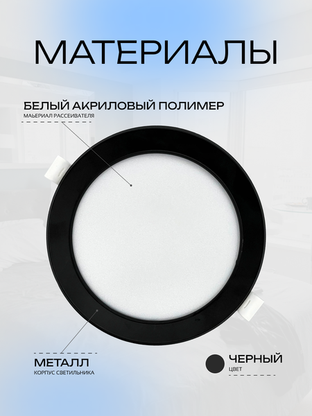 Изображение товара Точечный светильник Truenergy 12W 4000K IP20 /10039 (черный)