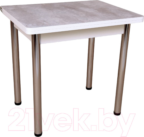 Изображение товара Обеденный стол СВД Юнио 80x60-120 / 013.П16.Х (бетон/хром)