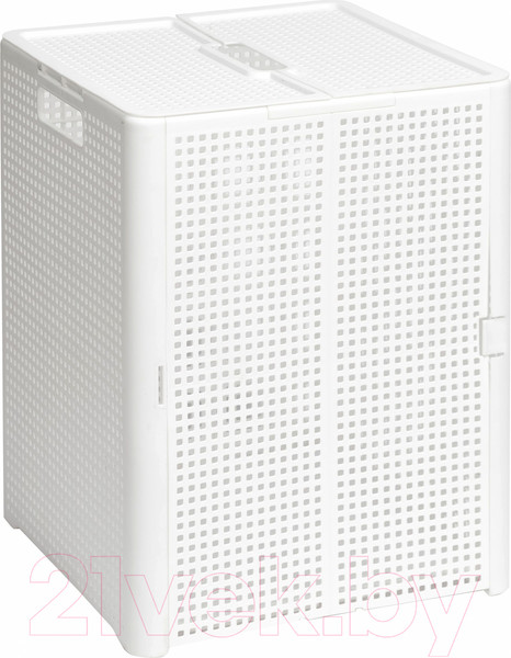 Изображение товара Корзина для белья Violet Лофт Складная с крышкой / 895106 (50л, белый)