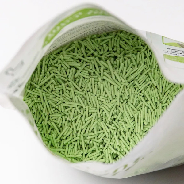 Изображение товара Наполнитель для туалета Naturalitter Bio Plant Cat Litter Зеленый чай / NLT6GT (6л/2.5кг)