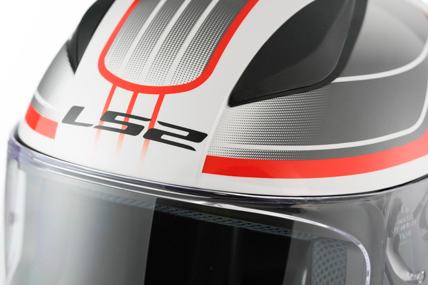 Изображение товара Мотошлем LS2 FF353 Rapid 2 Circuit (XL, белый/красный)