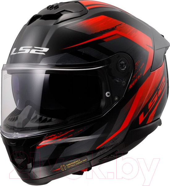Изображение товара Мотошлем LS2 FF808 Stream 2 Fury (S, черный/красный)