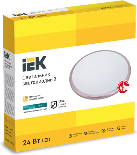 Изображение товара Светильник IEK LDPB0-3205-24-4000-K01 (розовое золото)