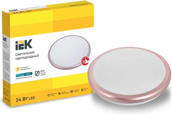 Изображение товара Светильник IEK LDPB0-3205-24-4000-K01 (розовое золото)