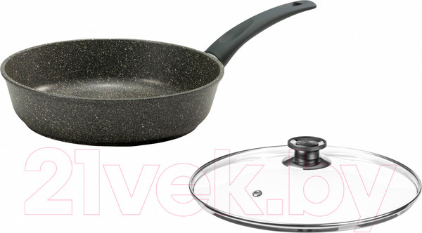 Изображение товара Сковорода Виктория Мрамор АЛА260 (MR0026GR) (с крышкой)