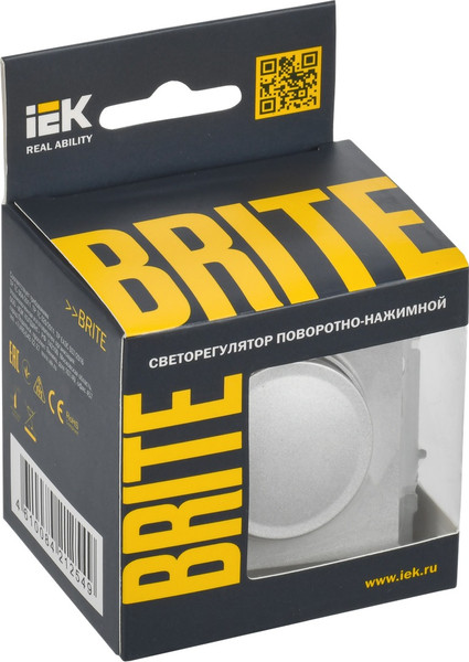 Изображение товара Диммер IEK Brite BR-D20-0600-K47 (алюминий)