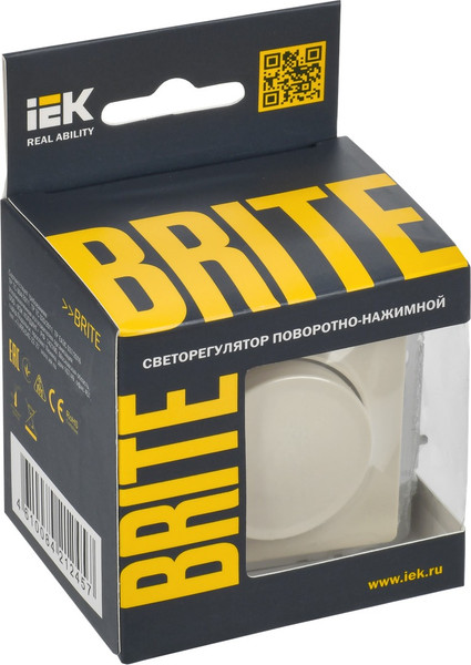 Изображение товара Диммер IEK Brite BR-D20-0600-K10 (бежевый)