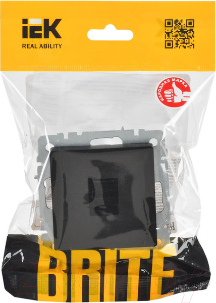 Изображение товара Розетка IEK Brite BR-K10-2-K02 (черный)