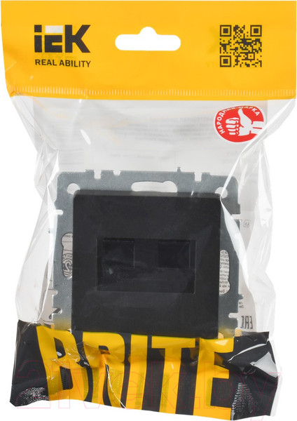 Изображение товара Розетка IEK Brite BR-K20-2-K02 (черный)