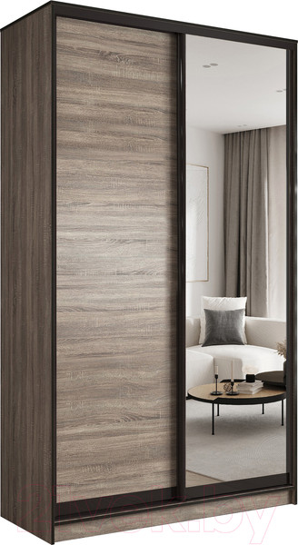 Изображение товара Шкаф-купе Евва 158 TTG.12 / АЭП ШК.2.01 (дуб трюфель/венге глянец)