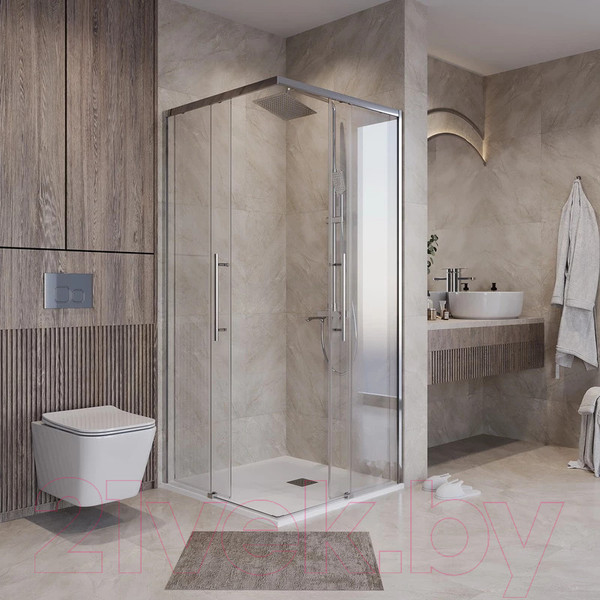 Изображение товара Душевой уголок Niagara NG-6628-34 80x80x195 (хром/прозрачное стекло)