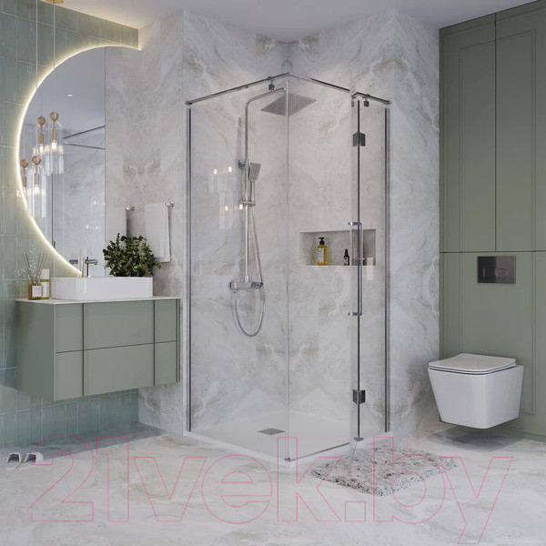 Изображение товара Душевой уголок Niagara NG-6631-34 90x90x195 (хром/прозрачное стекло)